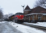 Again, knowing the roads out this way would of helped, but here we are as IAIS 513 brings its manifest into Iowa City yard passed the restored depot and train orders signal. Quite the fitting landmark for such a paint scheme.