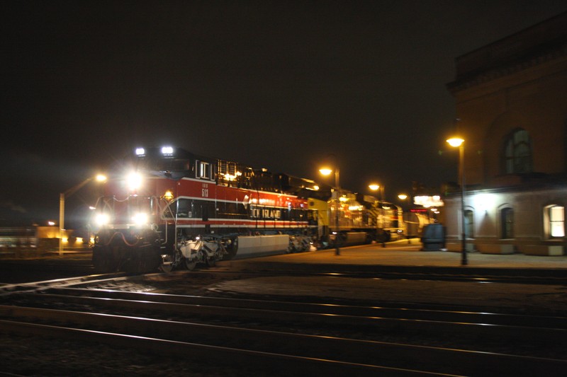 One of those shots you had to get, Iowa 513 passes Joliet Union Station for the first time with CBBI 23. Another fitting location for this particular unit, so many units before it carrying the same livery have passed here.