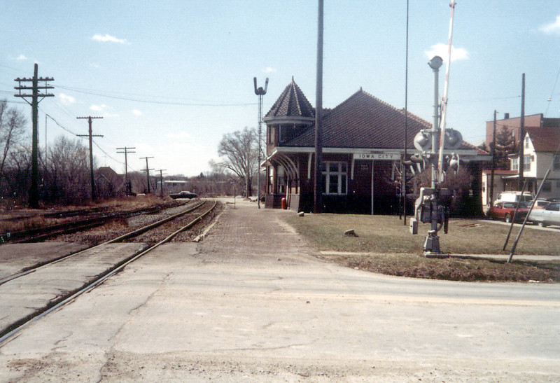 Rock Island depot in Iowa City, April 1980