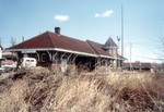 Rock Island depot in Iowa City, April 1980