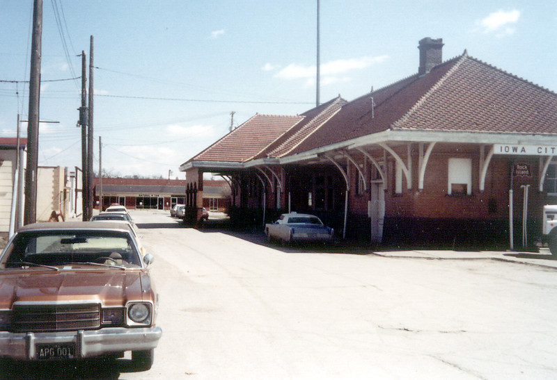 Rock Island depot in Iowa City, April 1980