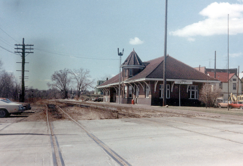 Rock Island depot in Iowa City, April 1980