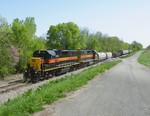 A little wide angle just south of Henry... The train was climbing a grade and I could hear them hit Run 8 as I passed so I sped up for a nice video roll-by...