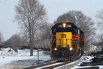 BICB swings around the curve at Moscow, Iowa February, 3rd 2007.