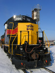 704 idles at Rock Island yard on a cold December 26, 2004.