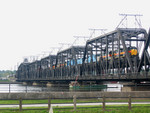 706 marches in the lead across the Mississippi River with "BICB" at Davenport, Iowa  May 25, 2005.