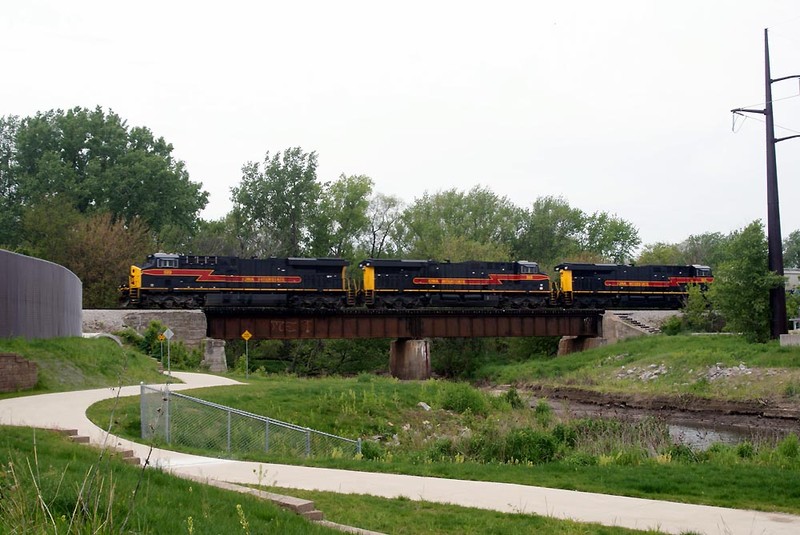 The turn crosses Clear Creek.