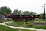 The turn crosses Clear Creek.