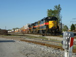 A stellar BICB waits to depart Burr Oak in some sweet evening light, of course, FRED communication problems would plague this train until after dark. 05-04-10