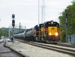 Clear of Bridge 407, engineer Paul Graff kicks it into gear and the climb out of Joliet begins. 05-18-10