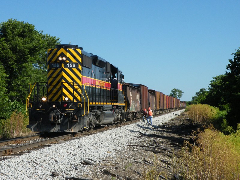 Iowa 156 begins dumping rock just north of the Henry industrial park.