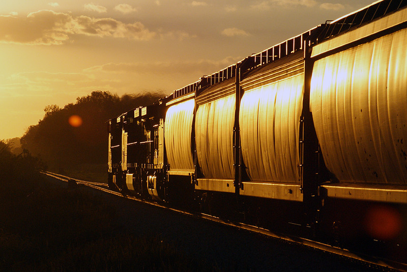 BNSF 557 Sunset 6218