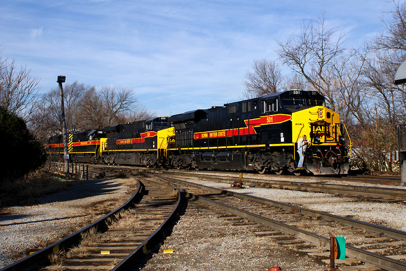 501 backs through the yard.