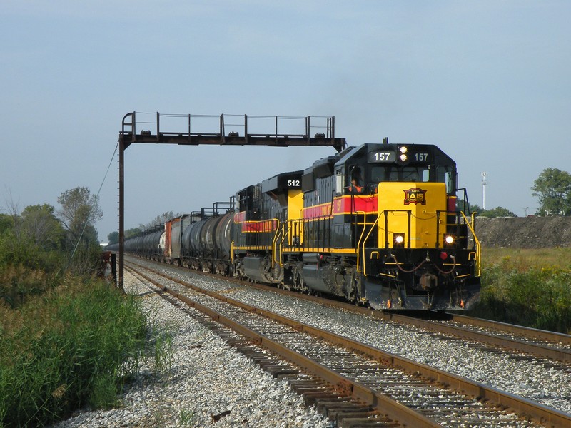 The usual view at Empress Rd. of 157 ducking under the remains of the old Rock signal bridge.