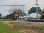 East train pulling Durant hill, June 15, 2006.