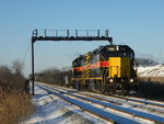Iowa 704 leads 711 with an extra RIBI on a frigidly cold December morning. 12-13-10
