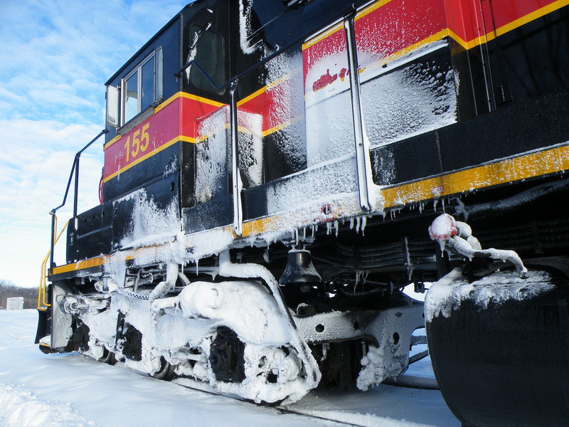 Busting drifts across Illinois over night as left the 155 frosted and frozen.