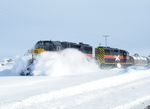 BIRI slams a pretty large drift made from a cut near a grade crossing in Annawan.