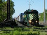 KFR GP35 2501, CRL's newest addition to their roster thanks to Omnitrax, builds their small train just south of their Irondale Yd on former joint C&NW/Rock Island trackage. 05-19-10