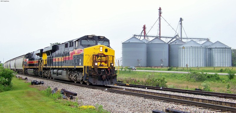 CRIC22 passing by the feed mill at Homestead. 6/22/11