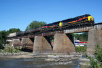 The turn crosses the river.