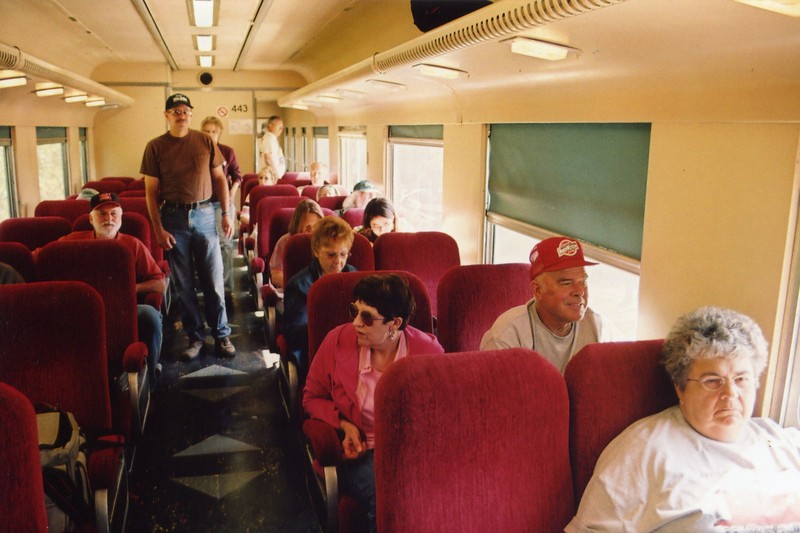 Inside the coach on the steam train, Sept. 15, 2006.