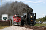 Passing the Hawkeye Express in Coralville.