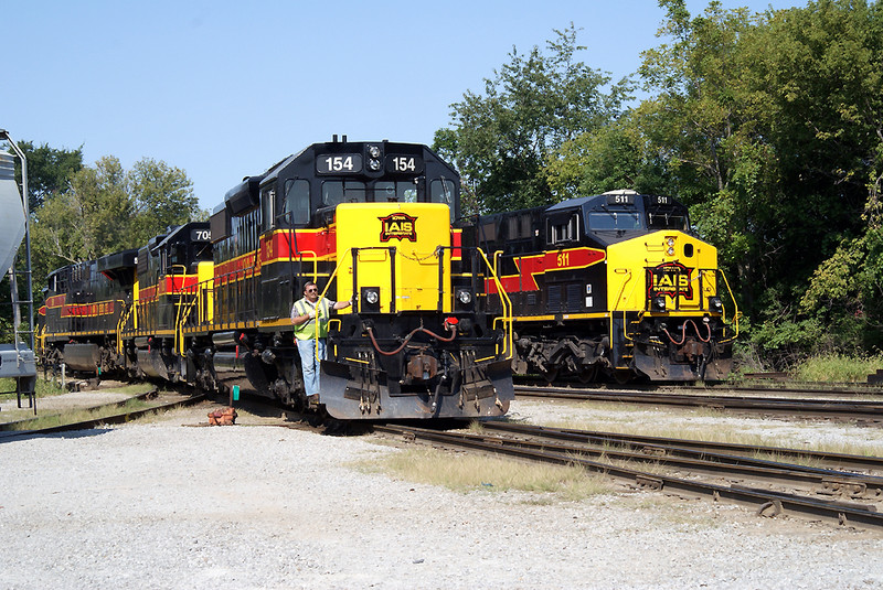 Stan watches from the 154 as the power is switched into the yard.