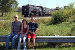 Alex Young (trainboyalex) with his sister and dad.