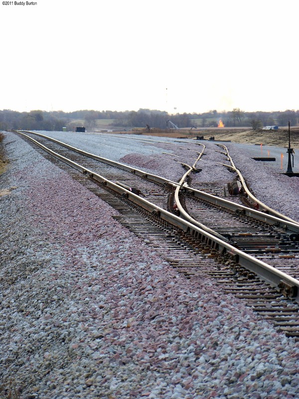 "Throat" view of the west-end of the Locomotive Shops yard