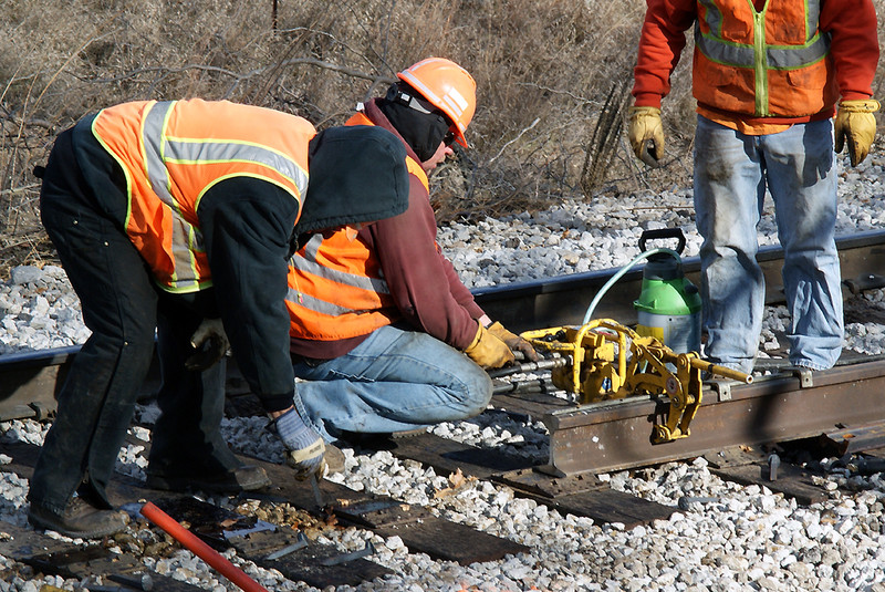 Drilling joint holes.