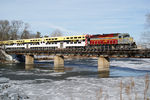 Crossing the icy Iowa River. Erik was standing nearby on this shot.