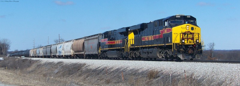 The "turn" backing the train into South Amana Yard.