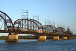 The last shots of the special crossing BNSF's former DRI&NW Crescent Bridge over the Mississippi River to Davenport, Iowa.