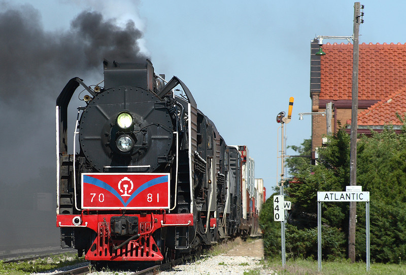 Passing the RI depot at Atlantic.