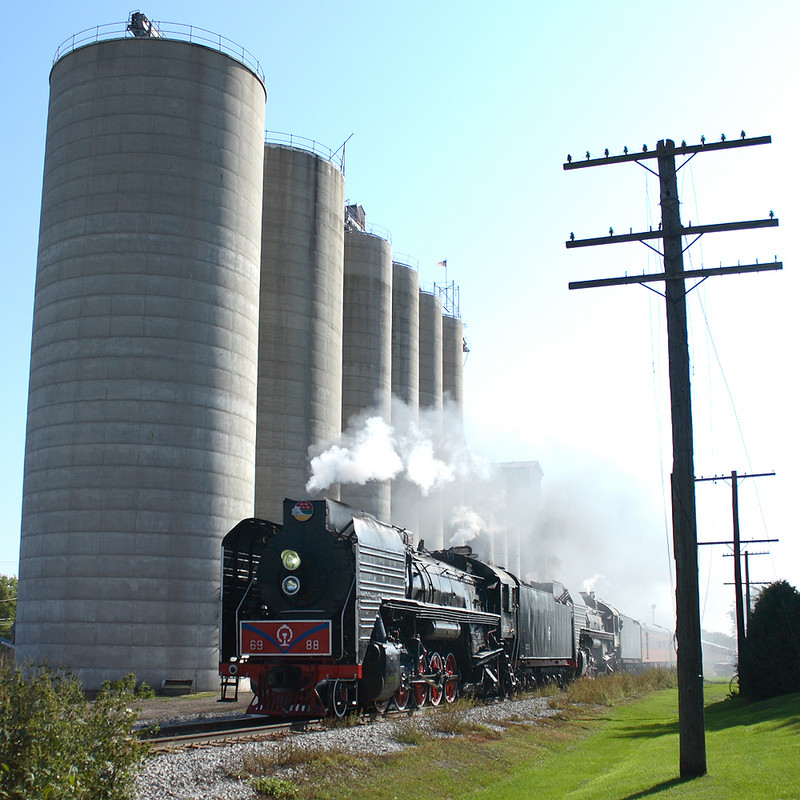 Another view of the westbound excursion at Walcott, Iowa September 15th, 2006.