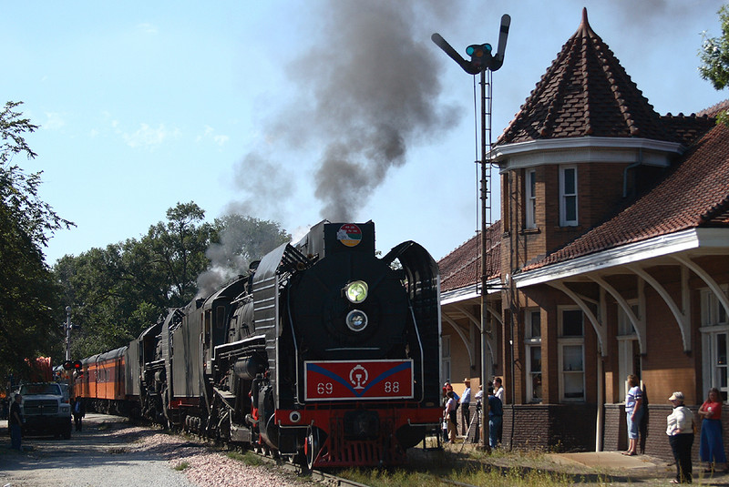 A stop at Iowa City to change out passengers before continuing east.