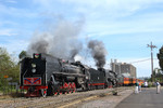 The QJs arrive at West Dav to access IC&E rails to Muscatine, Iowa. September 17th, 2006.