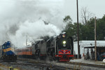 The ruturn trip from Fruitland has begun as 6988 North passes the IC&E office at Muscatine, Iowa September 17th, 2006.