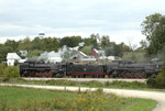 The QJs continue their light run to Newton, passing Oxford, Iowa, September 18th, 2006.