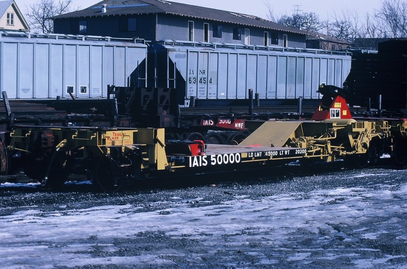 TRAILER-RAILER in Iowa City. 23-Feb-1988