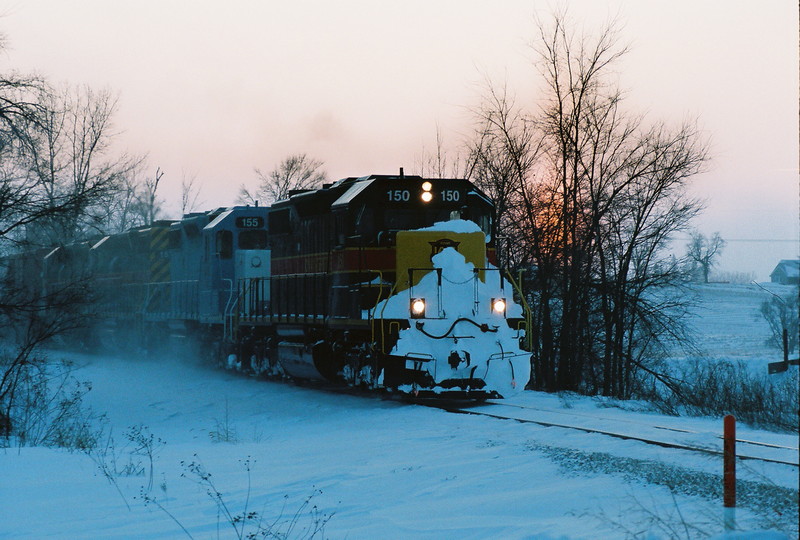 The last shot of the day. 150 approaches Airport Road as the sun sets.