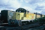 IAIS obtained 97 from Chrome. Shown here in Iowa City still in CRANDIC colors with the CHROME logo. 15-October-1986.