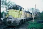97, 300, and another Chrome unit sit on the hill track in Iowa City. 24-April-1987