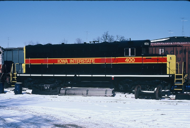 CHROME 97 becomes IAIS 400 shown here in new paint in Iowa City. 03-March-1988.