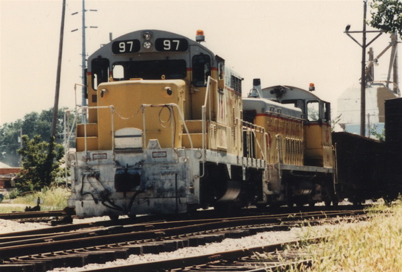 With the demise of The Rock, 1275 eventually found it's way back home to the Cedar Rapids/Iowa City area in the form af CRANDIC #97. Shown here working the yard on the south side of Cedar Rapids in 1984.