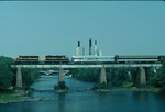 GP's 402 and 405 lead the Ag Expo east of Oxford Iowa on the way to the Farm Progress show held in Main Amana September 8, 1988.