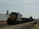 Unloading ties at Hawkeye.