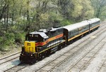 The IAIS Business Train pulls into the Iowa City yard on 30-April-08.