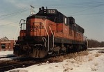 SD-10 552 by the depot in Iowa City. Unknown date.